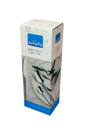 Komplet 24 szt. sztućców w pudełku, dla 12 osób | AMEFA, Cube