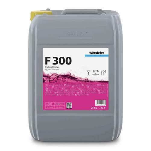 Płyn myjący bistro do zmywarek z aktywnym chlorem 25 kg | WINTERHALTER, F 300