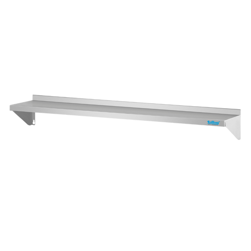 Półka ścienna ze stali nierdzewnej, 1200x250x125 mm | RILLING, BK 03120 0000
