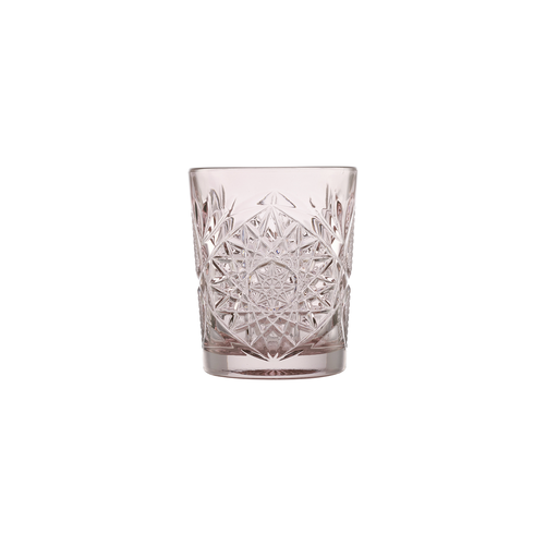 Szklanka niska, różowa 0,355 l, 90x105 mm | LIBBEY, Hobstar