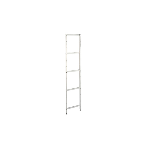 Podpora aluminiowa do regału modułowego, 5-poziomowa, 2000x400 mm | ASBER, PA-45-G