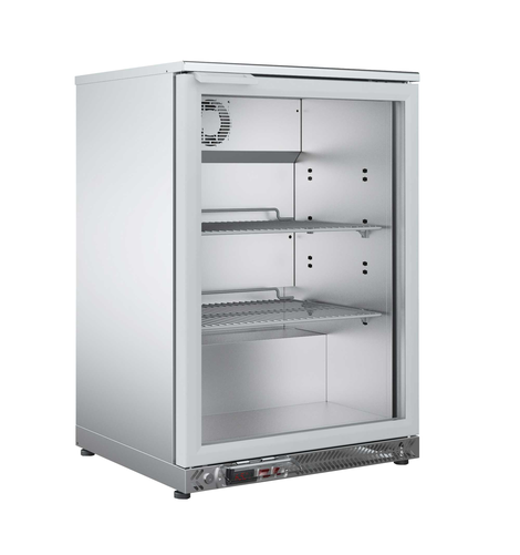 Szafa chłodnicza, 1-drzwiowa, 142 l, 0,142 kW, ze stali nierdzewnej, 625x565x900 mm | ASBER, ERMA-150 SS