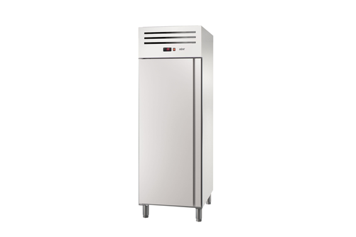 Szafa chłodnicza, 1-drzwiowa, lewy zawias, GN 2/1, 582 l, 0,253 kW, ze stali nierdzewnej, 760x747x2006 mm | ASBER, ECPB-701 HC L