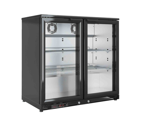 Szafa chłodnicza, 2-drzwiowa, 214 l, 0,214 kW, 925x565x800 mm | ASBER, ERMAU-250