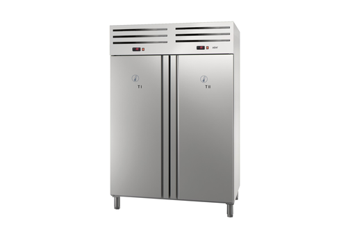 Szafa chłodnicza, 2-drzwiowa, GN 2/1, 1052 l, 0,506 kW, ze stali nierdzewnej, 1388x844x2008 mm | ASBER, ECP-1402/2 HC