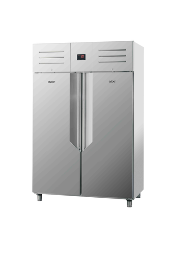 Szafa mroźnicza, 2-drzwiowa, GN 2/1, 1332 l, 0,836 kW, ze stali nierdzewnej, 1358x875x2119 mm | ASBER, ACN-1402 V