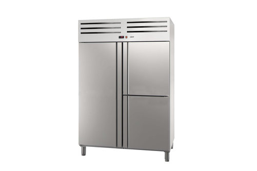 Szafa mroźnicza, 3-drzwiowa, GN 2/1, 1301 l, 0,636 kW, ze stali nierdzewnej, 1388x844x2008 mm | ASBER, ECN-1403 HC