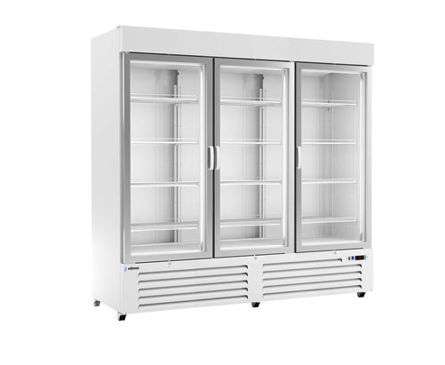 Szafa mroźnicza przeszklona, 3-drzwiowa, 1657 l, 1,266 kW, 2056x740x2115 mm | ASBER, ACE-1653-C HC BL