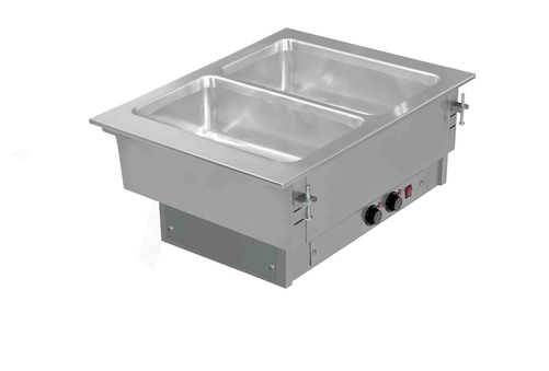 Wanna bemarowa wodna dwukomorowa, 2x GN 1/1, 1,6 kW, 790x610x304 mm | ASBER, DBM-211 I