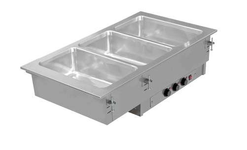 Wanna bemarowa wodna trzykomorowa, 3x GN 1/1, 2,4 kW, 1115x610x304 mm | ASBER, DBM-311 I