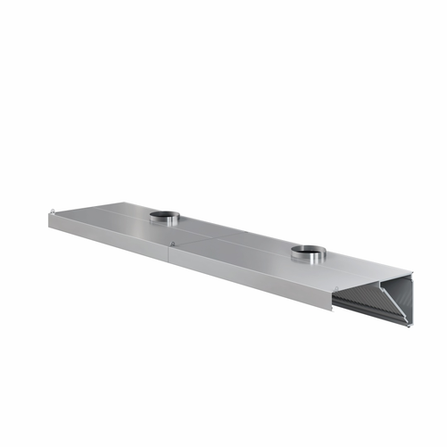 Okap przyścienny skośny ze stali nierdzewnej, 2600x700x450 mm | EDENOX, 304 Line
