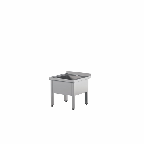 Basen jednokomorowy ze stali nierdzewnej, 500x500x500 mm | EDENOX, 304 Line