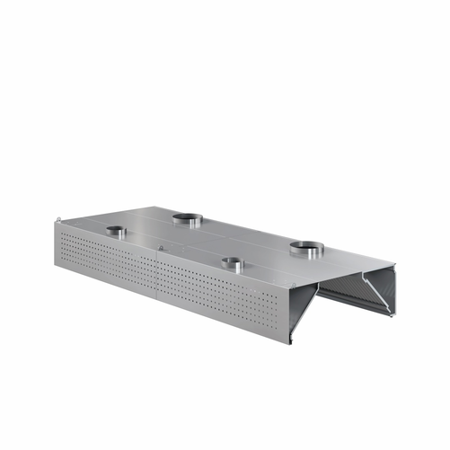 Okap przyścienny kompensacyjny ze stali nierdzewnej, 2800x1200x450 mm | EDENOX, 304 Line