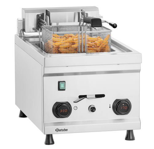 Frytownica elektryczna jednokomorowa 12 l, z automatycznym podnoszeniem kosza, 9 kW, 650x800x370 mm | BARTSCHER, MDI 12L
