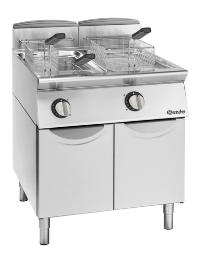 Frytownica gazowa dwukomorowa 2x10 l, wolnostojąca, 0,01 kW, 800x900x900 mm | BARTSCHER, Seria 900