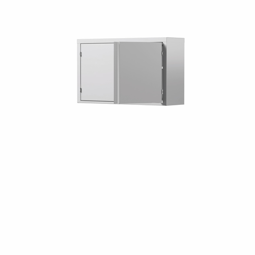 Szafka wisząca z drzwiami skrzydłowymi ze stali nierdzewnej, 1200x400x600 mm | EDENOX, 304 Line