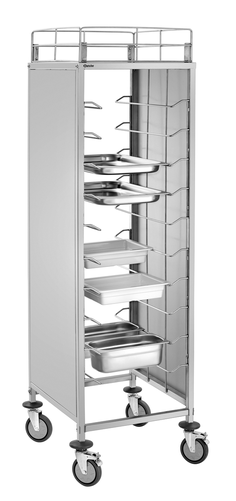 Wózek regałowy GN 1/1, stal nierdzewna, 585x695x1815 mm | BARTSCHER, 10GN1/1