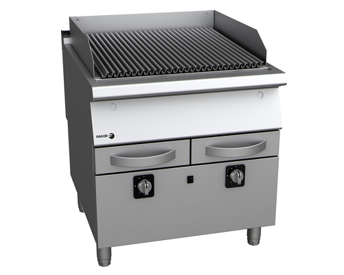Grill gazowy (G20 - gaz ziemny) z rusztem ze stali nierdzewnej, wolnostojący, 16,2 kW, 800x730x850 mm | FAGOR, B-G7101 I