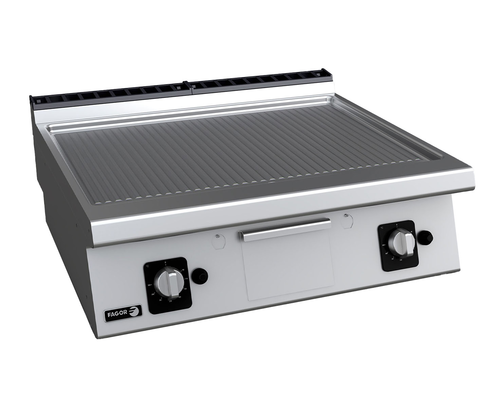 Płyta grillowa gazowa (G20 - gaz ziemny), ze stali nierdzewnej, ryflowana, nastawna, 15 kW, 800x730x290 mm | FAGOR, FT-G710 R