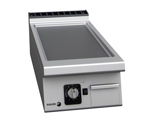 Płyta grillowa gazowa (G30 - propan-butan), ze stali nierdzewnej, gładka chromowana, nastawna, 9,25 kW, 400x930x290 mm | FAGOR, FT-G905 C L