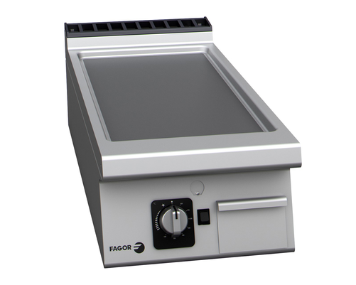 Płyta grillowa gazowa (G30 - propan-butan), ze stali nierdzewnej, gładka, nastawna, 9,25 kW, 400x930x290 mm | FAGOR, FT-G905 L