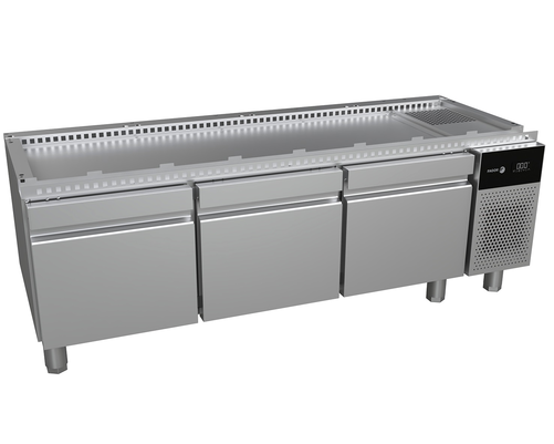 Podstawa chłodnicza 3-szufladowa GN 2/3, 169 l, 0,249 kW, 1600x630x590 mm | FAGOR, CCP7-3G W
