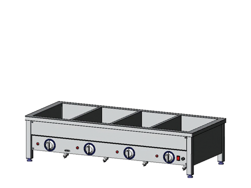 Bemar elektryczny 4-komorowy, 1400x600x350 mm, 3,2 kW | EGAZ, BE-4NS