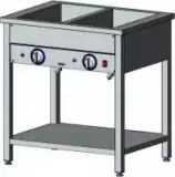 Bemar elektryczny 2-komorowy, 800x600x850 mm z półką, 1,6 kW | EGAZ, BE-2WS