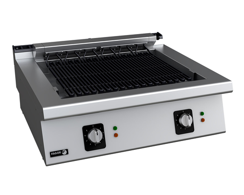 Grill elektryczny z rusztem ze stali nierdzewnej, nastawny, 8,16 kW, 800x730x290 mm | FAGOR, B-E710 I
