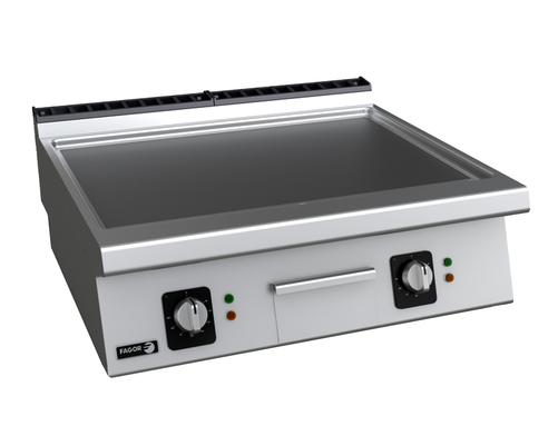 Płyta grillowa elektryczna, ze stali nierdzewnej, gładka chromowana, nastawna, 10 kW, 800x730x290 mm | FAGOR, FT-E710 C L