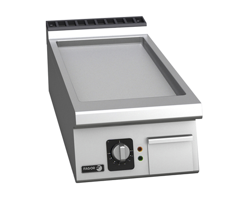Płyta grillowa elektryczna, ze stali nierdzewnej, gładka chromowana, nastawna, 7,5 kW, 400x930x290 mm | FAGOR, FT-E905 C L