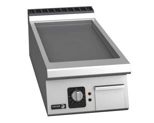 Płyta grillowa elektryczna, ze stali nierdzewnej, gładka, nastawna, 7,5 kW, 400x930x290 mm | FAGOR, FT-E905 L
