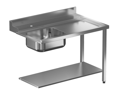 Stół prawy ze zlewem i rantem do zmywarki kapturowej 700x740x850 mm | FAGOR, WHTWB-70 R