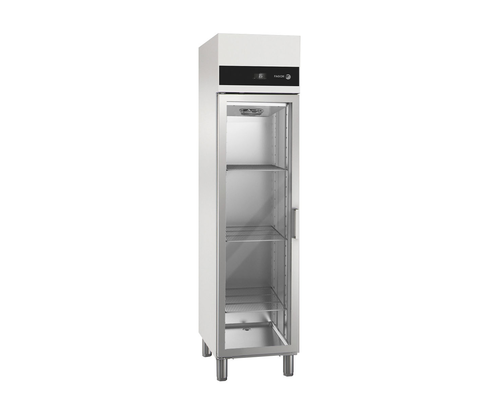 Szafa chłodnicza, 1-drzwiowa, ze stali nierdzewnej, drzwi przeszklone, 305 l, 0,208 kW, 488x703x2008 mm | FAGOR, CUP-11G1/1 GD