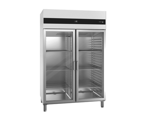 Szafa chłodnicza, 2-drzwiowa, ze stali nierdzewnej, drzwi przeszklone, 1183 l, 0,212 kW, 1318x842x2040 mm | FAGOR, CUP-22G GD