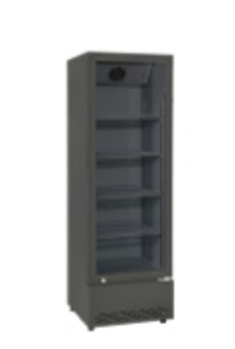 Chłodziarka ekspozycyjna z podświetlanym panelem, 158 l, 0,29 kW, 540x540x1527 mm, czarna | ARKTIC, 241424