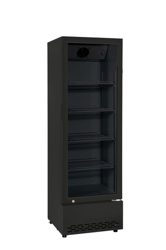 Chłodziarka ekspozycyjna z podświetlanym panelem, 246 l, 0,3 kW, 540x600x1787 mm, czarna | ARKTIC, 241431