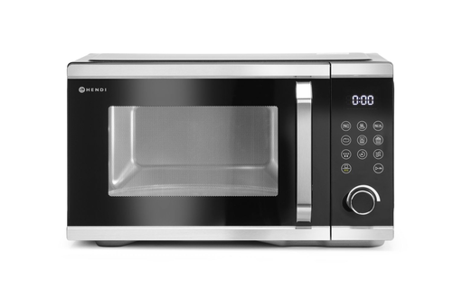 Kuchenka mikrofalowa z funkcją air fry, 26,4 l, 1,5 kW, czarna | HENDI, 281291