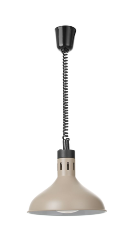 Lampa do podgrzewania potraw wisząca w kształcie dzwonu, 0,25 kW, ⌀295x207 mm, beżowa | HENDI, 273708