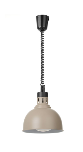 Lampa do podgrzewania potraw wisząca w kształcie kopuły, 0,25 kW, ⌀250x207 mm, beżowa | HENDI, 273647