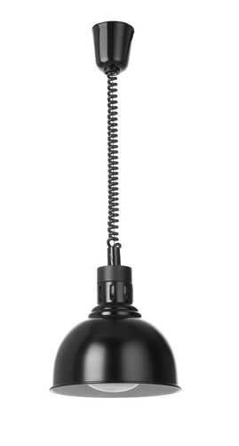 Lampa do podgrzewania potraw wisząca w kształcie kopuły, 0,25 kW, ⌀250x207 mm, czarna | HENDI, 273616