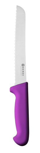 Nóż do chleba HACCP, ostrze 200 mm, fioletowy | HENDI, Profi Line