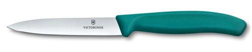Nóż do jarzyn gładki, ostrze 100 mm, zielony | VICTORINOX, 6.7704.C1