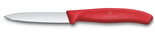 Nóż do jarzyn gładki, ostrze 80 mm, czerwony | VICTORINOX, 6.7601.C1