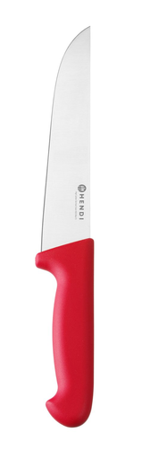 Nóż rzeźniczy HACCP, ostrze 200 mm, czerwony | HENDI, Profi Line