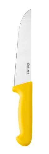 Nóż rzeźniczy HACCP, ostrze 200 mm, żółty | HENDI, Profi Line