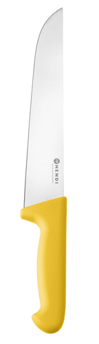 Nóż rzeźniczy HACCP, ostrze 250 mm, żółty | HENDI, Profi Line