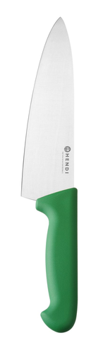Nóż szefa kuchni HACCP, ostrze 200 mm, zielony | HENDI, Profi Line