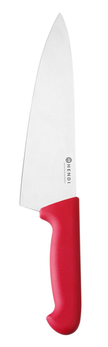 Nóż szefa kuchni HACCP, ostrze 250 mm, czerwony | HENDI, Profi Line