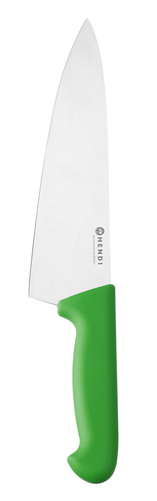 Nóż szefa kuchni HACCP, ostrze 250 mm, zielony | HENDI, Profi Line